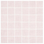 The Tile Shop - Annie Selke Crosshatch Soft Pink Porcelain Mosaic Wall and Floor Tile 2 x 2 in. - As the name suggests, the 2'' x 2'' Annie Selke Crosshatch Soft Pink porcelain tile features a pattern of intersecting lines that resembles a chambray fabric with a raised woven design. Utilize the comforting texture of fabric to create a cozy atmosphere on the walls and floors of your home.