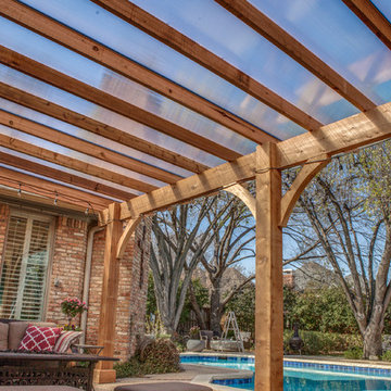 Poolside Pergola with Polygal Cover