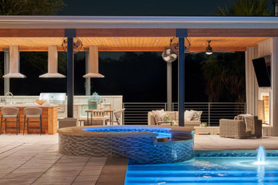 Example of a large rectangular pool design in Austin
