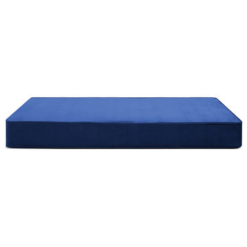Reversible Daybed Twin Mattress Cover, Navy Blue Velvet, 8"