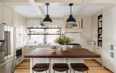 Kitchen of the Week: Creamy Cabinets and a Walnut Island Top