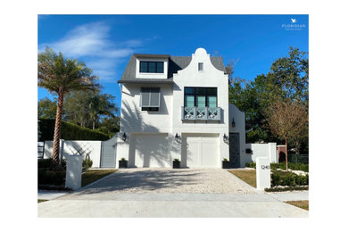 Example of a beach style exterior home design in Orlando