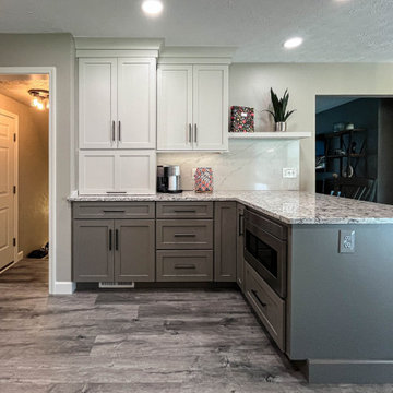 Gray and Cream Kitchen with Cambria Bellingham quartz countertops