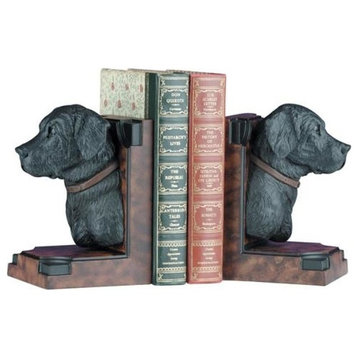 Bookends Bookend TRADITIONAL Lodge Black Lab Labrador Dog Head Dogs