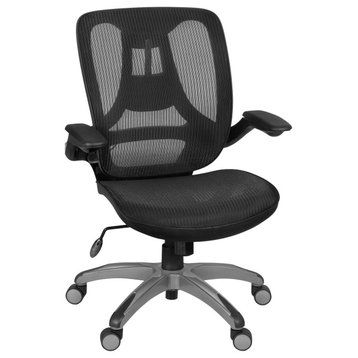 Regency Elvis Office Swivel Chair Adjustable Arms & Dynamic Back Support- Black