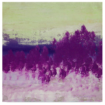 "Views Of Nature Purple White" by Hilary Winfield, Canvas Art