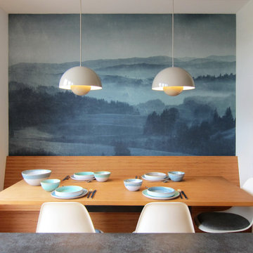 Kochblock als Zentrum - Essplatz mit Sitzbank