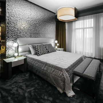 Modern Luxury Bedroom Design and Decor – Accent Wall & Bespoke Lighting