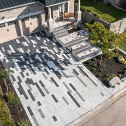 Beautiful Mix of our Hex and Rectangle shape Umbriano Pavers - Landscaping Stones And Pavers