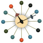 LeisureMod - LeisureMod Modern Colorful Silent Non-Ticking Wall Clocks, Concordia Round Balls - Clock is Silent Ticking