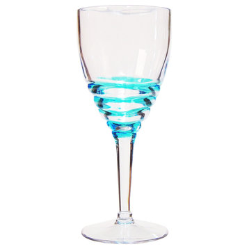 All Purpose Wine Glass, Set Of 4, Blue
