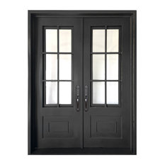 Classica Wrought Iron Door With 8" Jamb, Aged Bronze Patina, 72"x96", Left Hand