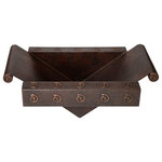 AmbienteHomeDecor - 17" Rectangular Apron Inclined Bottom Hammered Copper Bathroom Sink, 17 Gauge - Our beautiful 17x14x8" Rectangular Apron Inclined Bottom Hammered Copper Bathroom Sink makes the perfect addition to your bathroom decor! This sink is beautifully handcrafted by Mexican artisans from 17 gauge certified pure copper (99% copper, 1% zinc, lead free). It features a 2" wide lip and 3" high apron on front and back, and a 1.5" drain opening (drain not included). It installs easily, either by drop-in or semi-vessel. Additionally, copper is naturally more antibacterial and antimicrobial than other metals. We are confident this sink will add tremendous style and value to your home decor!