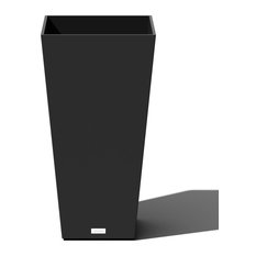 Midland Tall Square Planter, Black, 30''