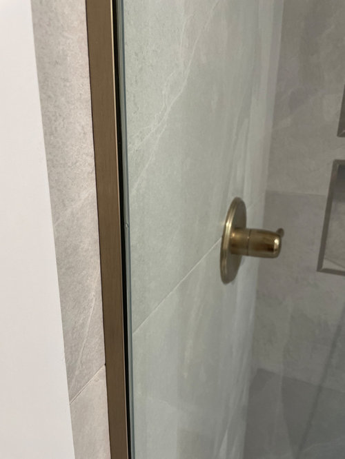 Champagne bronze bathroom and shower