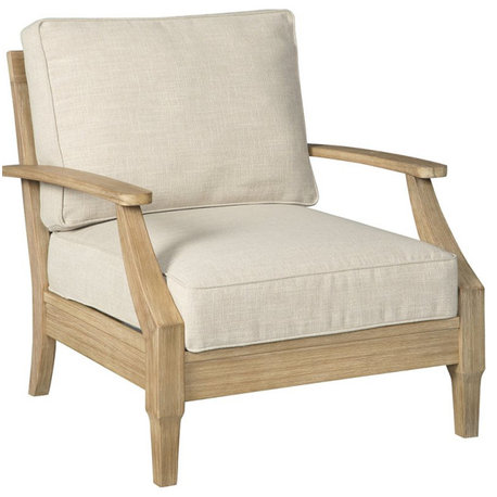 Bowery Hill Patio Arm Chair in Beige