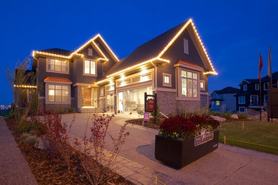Inspiration for a traditional exterior in Calgary.