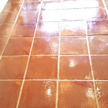 Terracotta Tiled Kitchen Floor Refreshed in Wickford