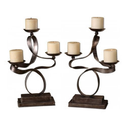 www.essentialsinside.com: loop-d-loop, unique hand-forged metal candle holders - Candleholders