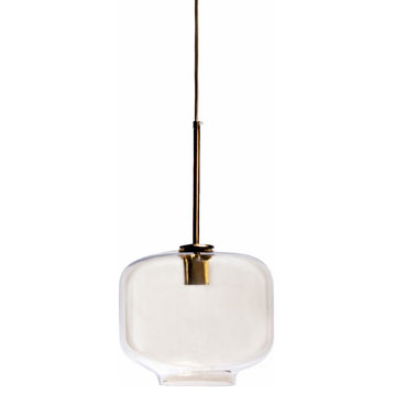 Kempton 8" Cognac Glass Single Light Pendant