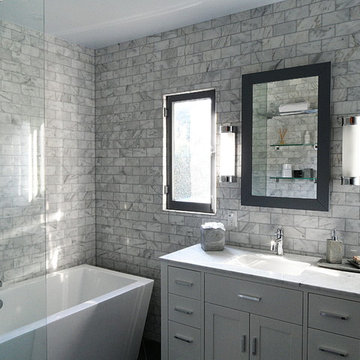 Modern blend for West Los Angeles bathroom