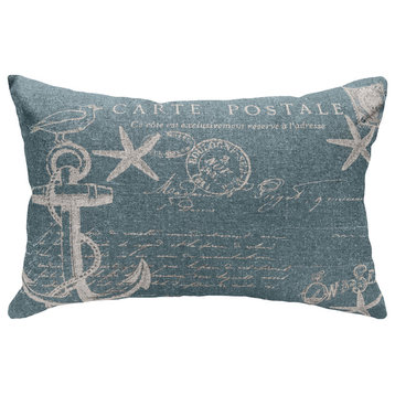 Nautical Anchor Linen Pillow