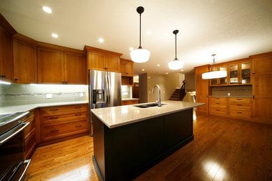 Elegant kitchen photo in Calgary