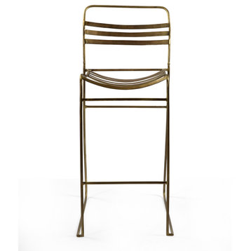 Tobin Stacking Counter Chair, Brass , set of 2