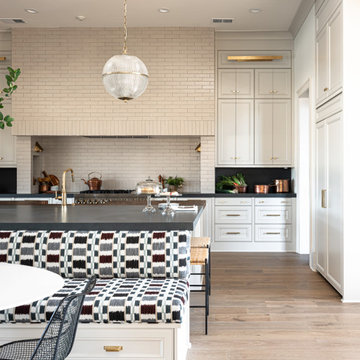 Open Plan Kitchen – View of Dining Area and Kitchen Island