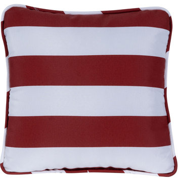 Hanover HANTPSTRP 16" Square Striped Patterns and Designs Throw - Red
