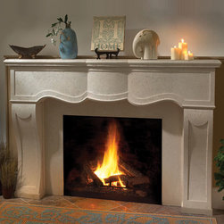 Surrey Stone Fireplace Mantel - Indoor Fireplaces