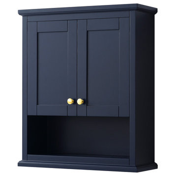 Avery Over-the-Toilet Wall-Mounted Storage Cabinet, Dark Blue