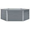 Vidaxl Raised Garden Bed 50.8"x50.8"x18.1" Galvanised Steel Gray