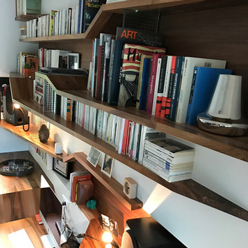 Bibliothèque verre & bois