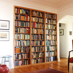 Built-in Bookcases in Alcove in Natural Oak - Bookcases