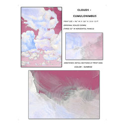 Casart Sunrise Cloud Ceiling Mural - Wallpaper