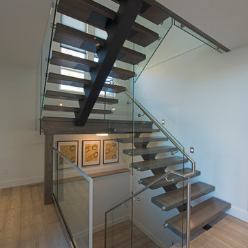 Beautiful suspended staircase.