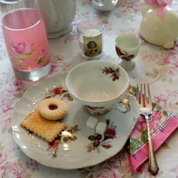 Vintage Rose China Place Setting