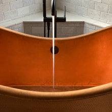 Remodeled Master Bath with Copper Tub & Reclaimed Vanity