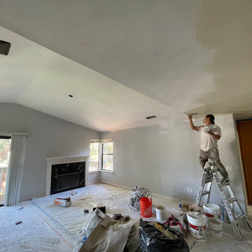 Condo Facelift, paint, smooth ceiling, can lights
