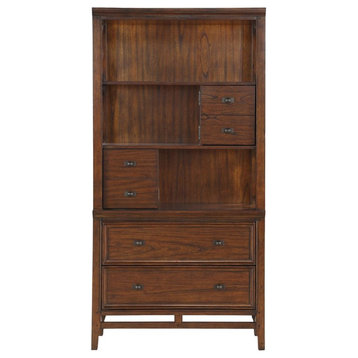 Lexicon Frazier Park Wood Bookcase in Brown Cherry