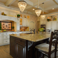 White Cabinets Dark Island