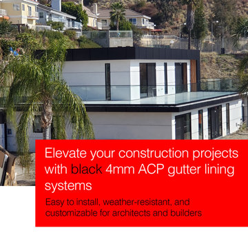 Aluminum Composite Panel (ACP / ACM) Gutter Lining and Soffit System in LA, CA