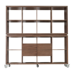 Malta Bookcase- Walnut - Bookcases