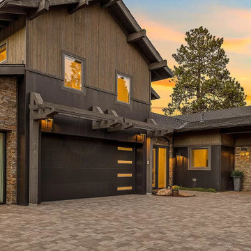 New Home Exterior Finish with a Natural Ledgestone Veneer