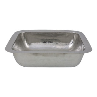 Nantucket Sinks RES 17.5 Inch Hammered Stainless Steel Rectangle Bar ...