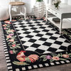 Hand Hooked Rooster Area Rug, 7'6"x9'6"