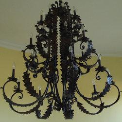 Custom Made Iron Chandelier - Chandeliers