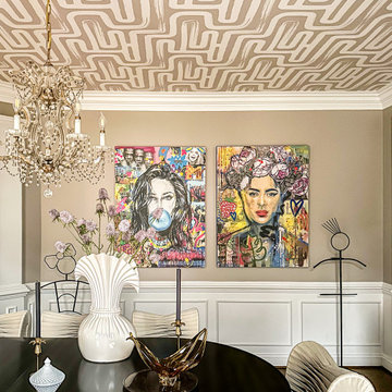 Statement Wallpaper On Ceiling