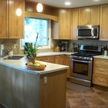 Countertops For Light Wood Cabinets With Dark Appliances 2018